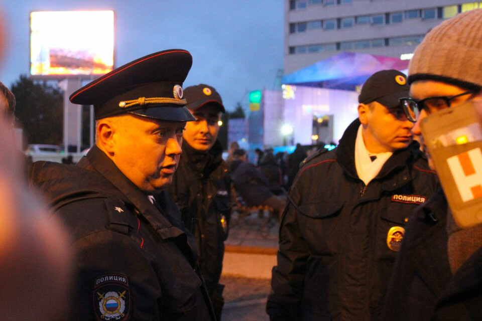 Police action against rally in Murmansk. Photo: https://vk.com/teamnavalny_mur
