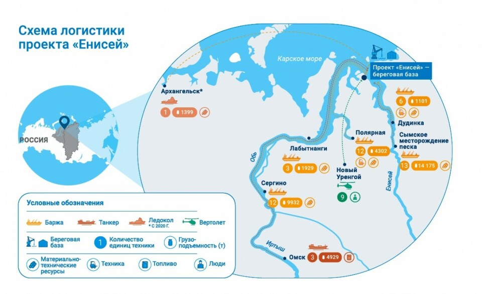 Gazprom Neft has big plans for the far northern Gydan Peninsula. Map by Gazprom Neft