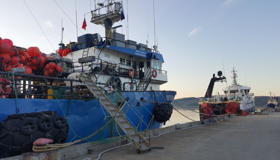 The crab vessel “Northern Enterprise” is one of many Russian flagged ships using services at port in Kirkenes. Photo: Thomas Nilsen