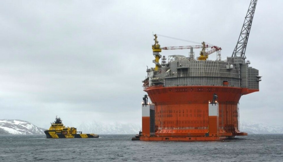 The Goliat platform was the first to produce oil in the Norwegian sector of the Barents Sea. Photo: Thomas Nilsen