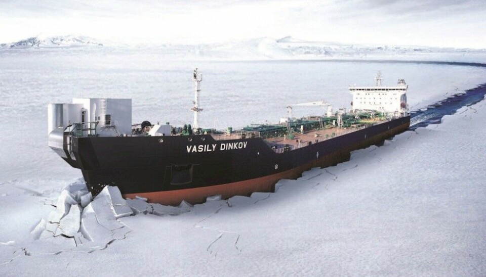 Tanker 'Vasily Dinkov' has sailed from Murmansk to the Chinese port of Rizhao with a shipment of oil. Illustration photo: ABB