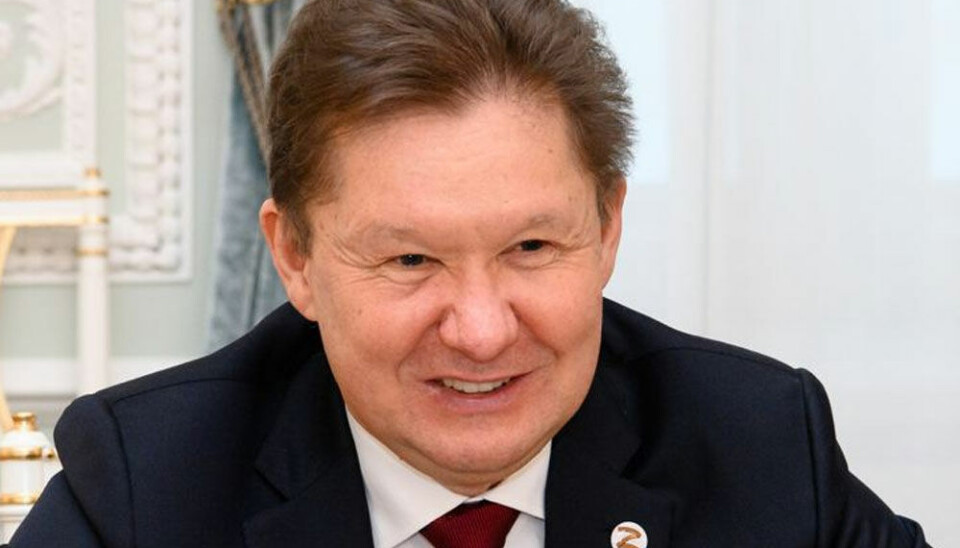 Aleksei Miller’s New Year address was delivered with a “Z” on the chest. Photo: Gazprom on Telegram