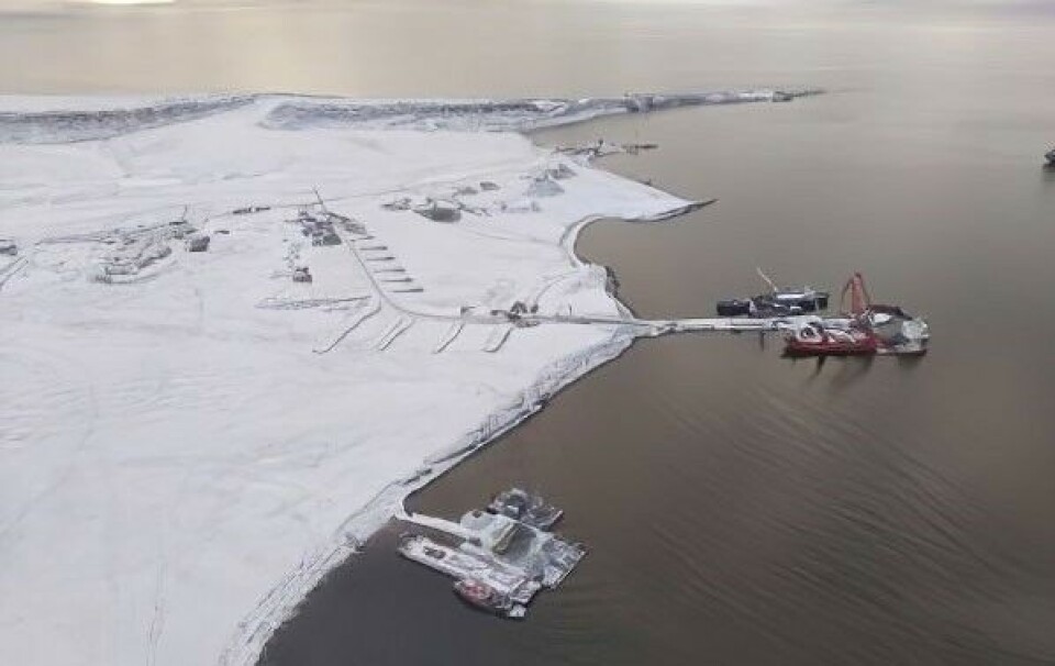 The Sever Bay terminal under building. Photo: Rosneft
