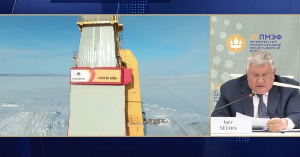 More than 100 wells are to be drilled as part of the Vostok Oil project. Screenshot from video