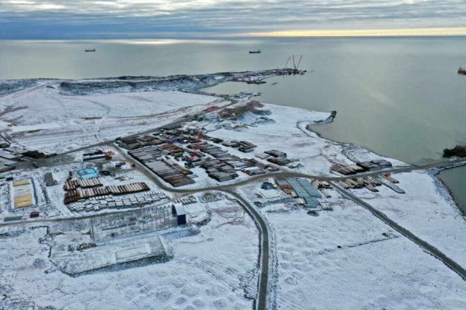 Rosneft is developing Sever Bay as key terminal site for the Vostok Oil project. The waters in the area are covered by thick sea-ice through major parts of the year. Photo: RN Vankor