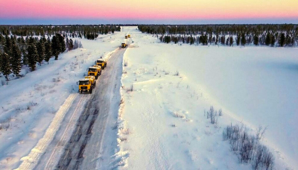 Vostok Oil goods deliveries by truck across the Taymyr Peninsula. Photo: RN-Vankor on VK