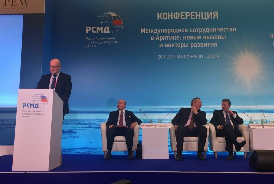 Photo from the Moscow conference. Photo: Erkka Mikkonen / Yle Photo from the Moscow conference. (Erkka Mikkonen / Yle)