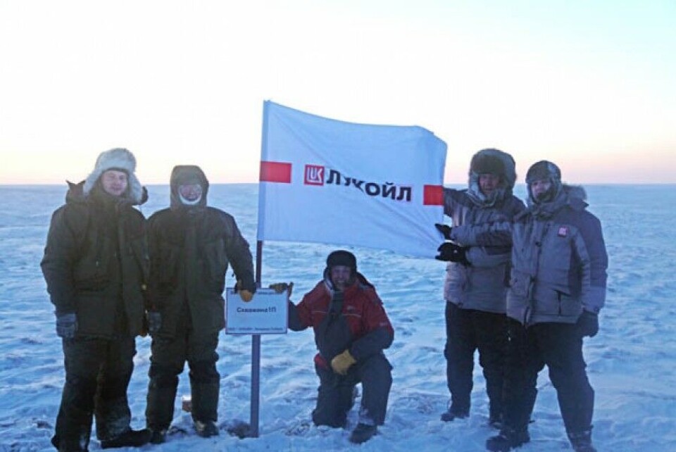 First Lukoil team on site in East-Taymyr license area in 2014. Photo: Lukoil-sz.ru