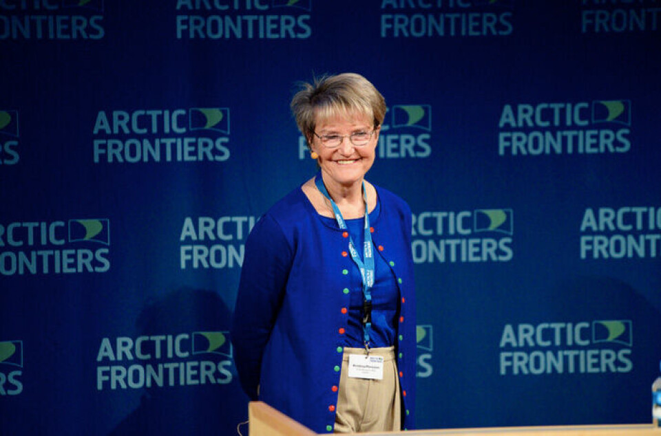 Swedish Minister Kristina Persson presented Sweden’s new Arctic initiative in this week’s Arctic Frontiers. Photo: Pernille Ingebrigtsen/Arctic Frontiers
