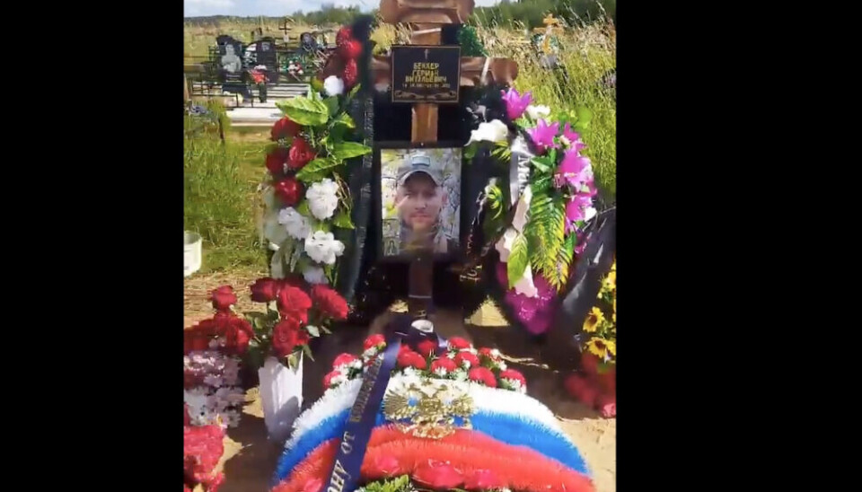 Screenshot from the video from the cemetery Verkhny Chov in Syktyvkar.