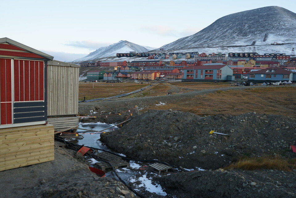 Melting permafrost in Longyearbyen. Photo: Thomas Nilsen