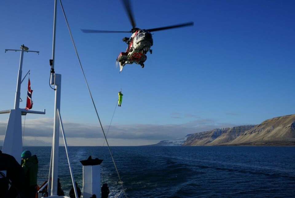 Disturbances to satellite navigation systems could in the worst case jeopardize SAR operations around the archipelago. Here from an evacuation exercise in Billefjorden, Svalbard.