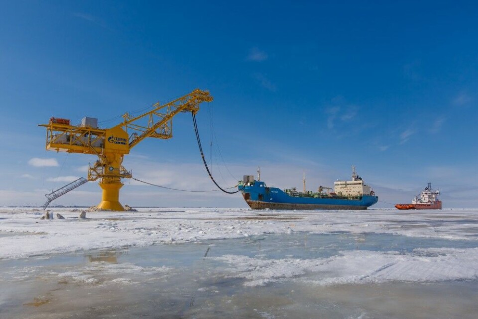 The 'Arctic Gate' oil terminal in the Gulf of Ob. Photo: Gazprom-neft.ru