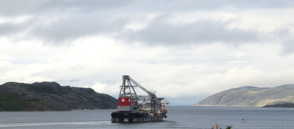 Heavy lift ship Oleg Strashnov on its way towards Yamal in September 2015. Photo: Atle Staalesen