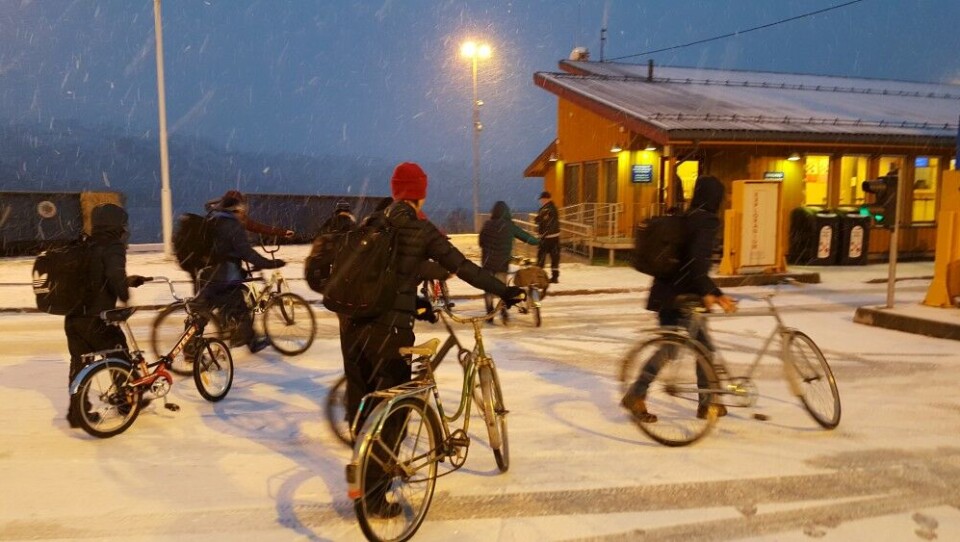 More than 5000 migrants arrived on bicycles at the Storskog border-crossing point in course of a few months. Photo: Thomas Nilsen