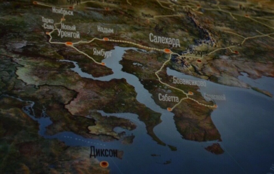 The Sabetta-Bovanenkovo railway. Photo of project presentation by Atle Staalesen