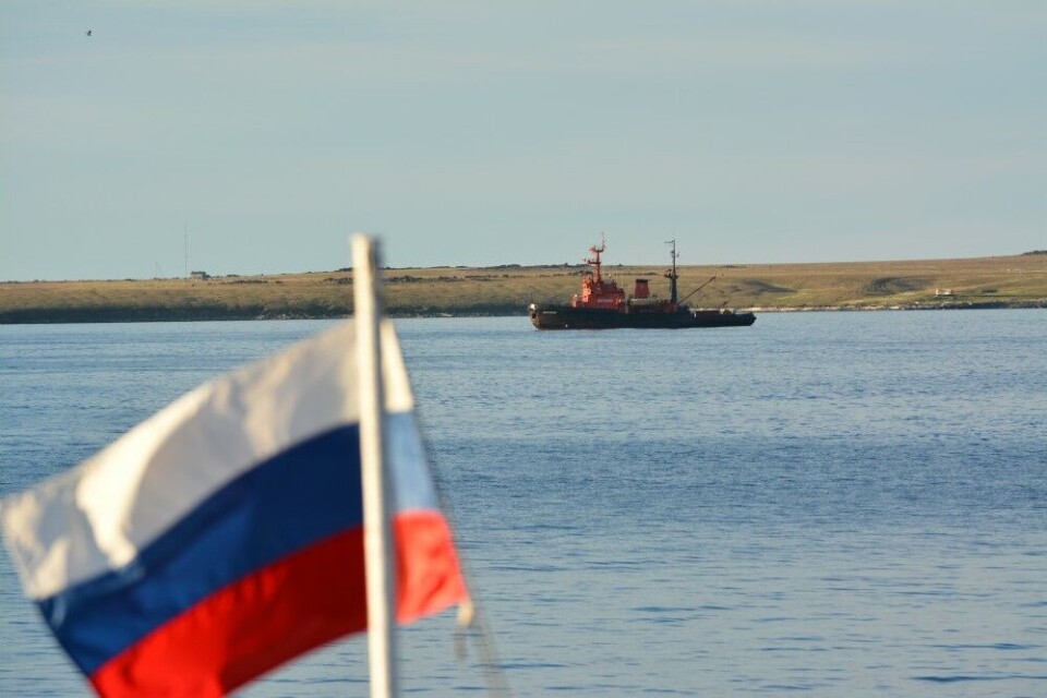 Mainly Russian flagged vessels are allowed to sail in the Arctic waters north of Siberia. Photo: Thomas Nilsen