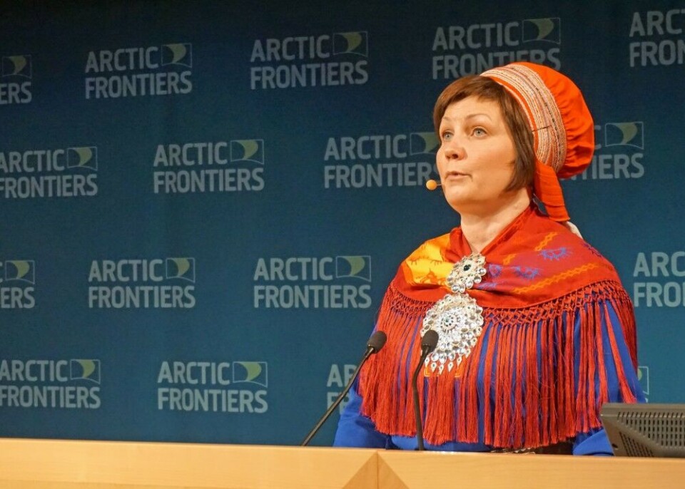 Aili Keskitalo is President of the Norwegian Sami Parliament. Photo: Thomas Nilsen