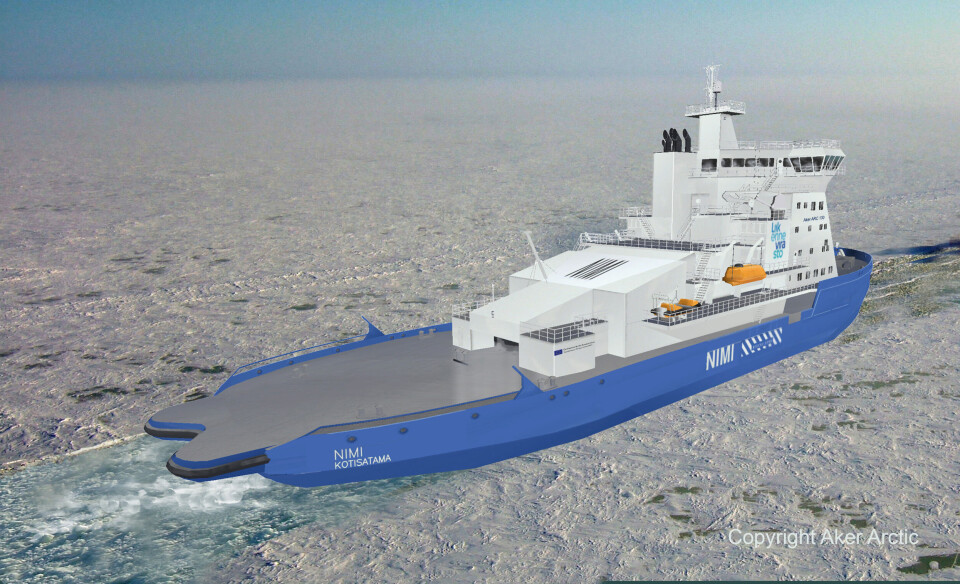 The “NB 510 Polaris” icebreaker is designed by the Aker Arctic Technology Inc. and ILS Ltd. Photo: arctech.fi