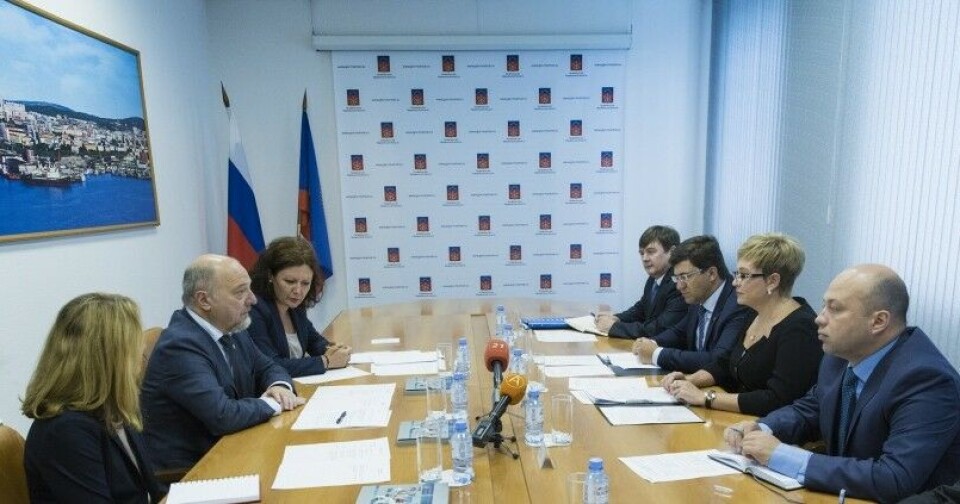 Kirkenes Mayor Rune Rafaelsen meets Murmansk Governor Marina Kovtun. Photo: gov-murman.ru