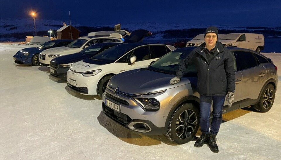 No longer a troubled challenge to drive electric above the Arctic Circle as cars get longer range and chargers are more available said Snorre Sletvold, business developer with the Norwegian EV Association. Photo: Thomas Nilsen