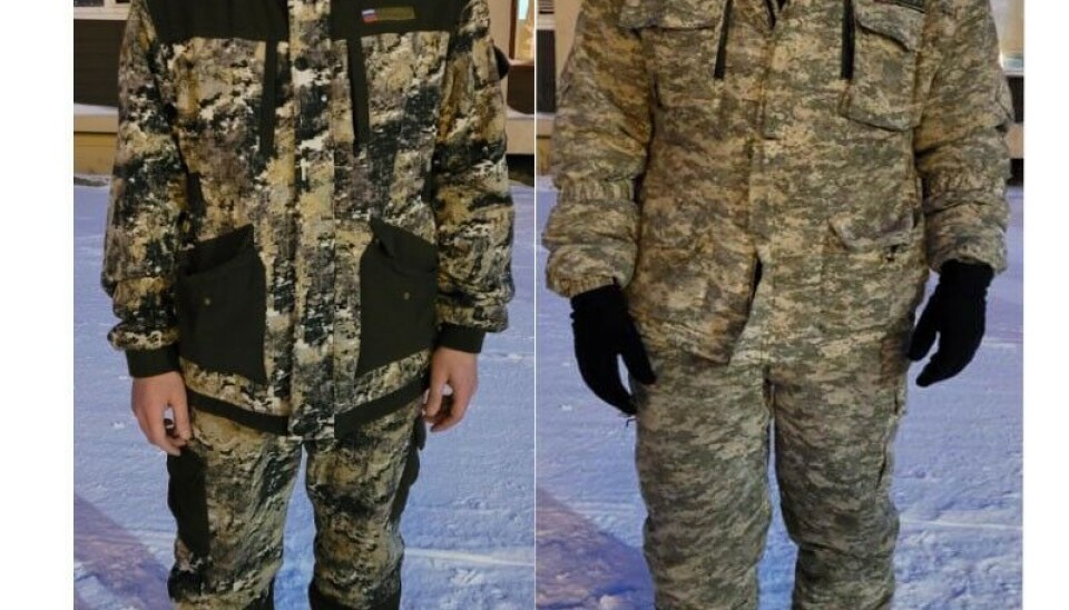 These two seamen walked the streets of Kirkenes wearing camo-colored military-looking uniforms with Russian flags on the chest. Photo: Finmark Police District