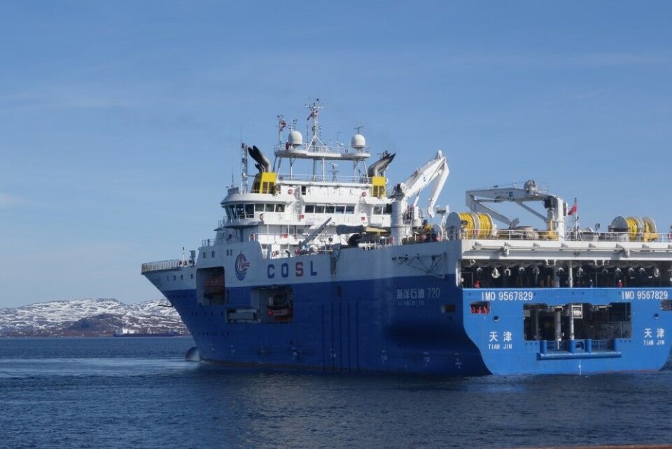 Chinese seismic vessel 'Hai Yang Shi You 720'. Photo: Atle Staalesen