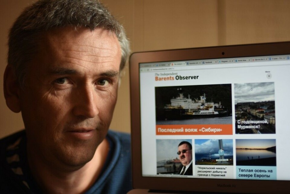 Editor Thomas Nilsen presents the Russian pages of the Barents Observer. Photo: Atle Staalesen