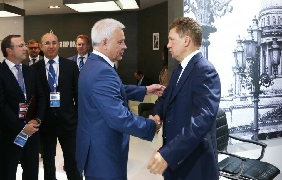 These are among the two contenders for the new Nenets licenses; Lukoil's Vagit Alekperov and Gazprom's Aleksey Miller. Photo: Gazprom.ru