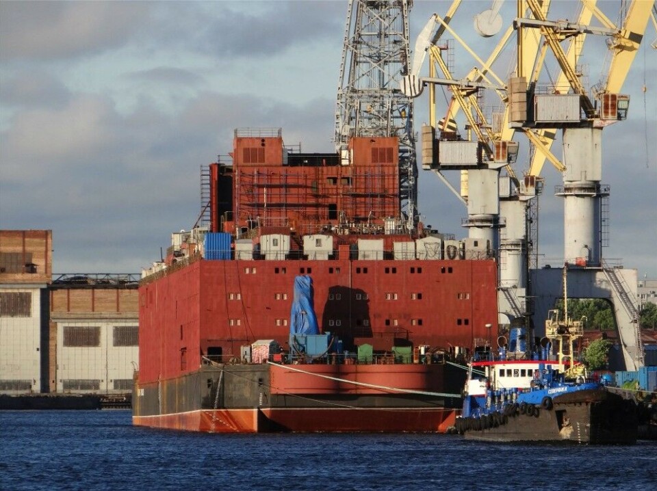 'Академик Ломоносов' under construction at the Baltic Yard. Photo: Rosatom