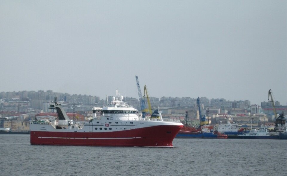 The 'Remøy' during its arrests in Murmansk. Photo: Bloger51