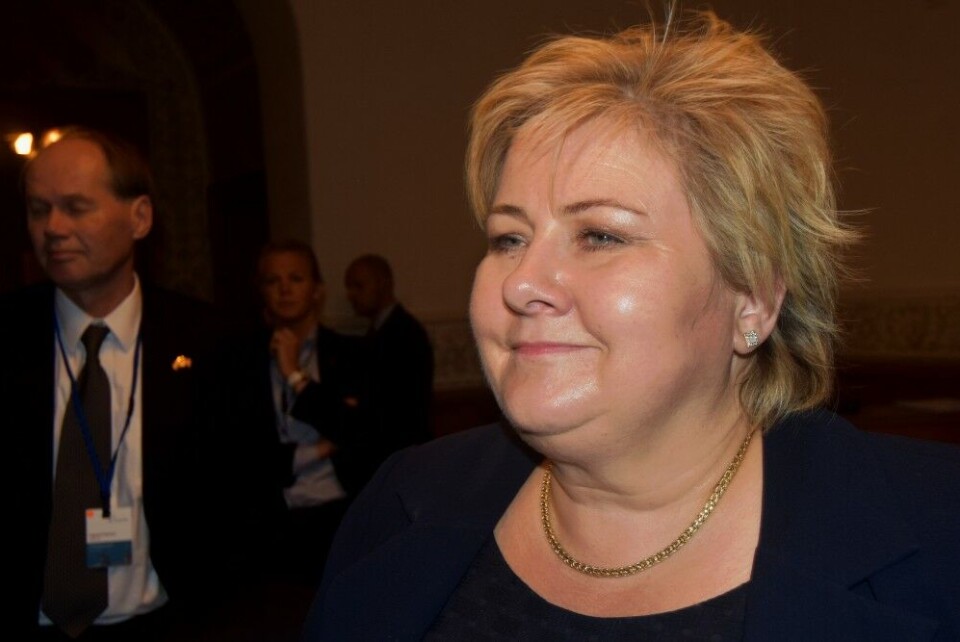 Norway's Prime Minister Erna Solberg. Photo: Thomas Nilsen