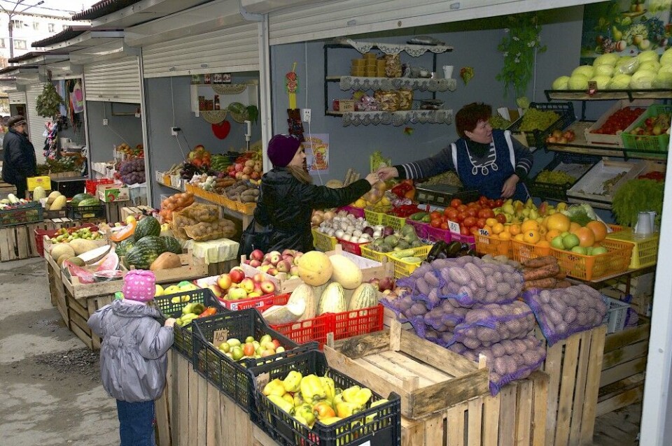 Fruit and food market in Nikel, Russia. Photo: Thomas Nilsen
