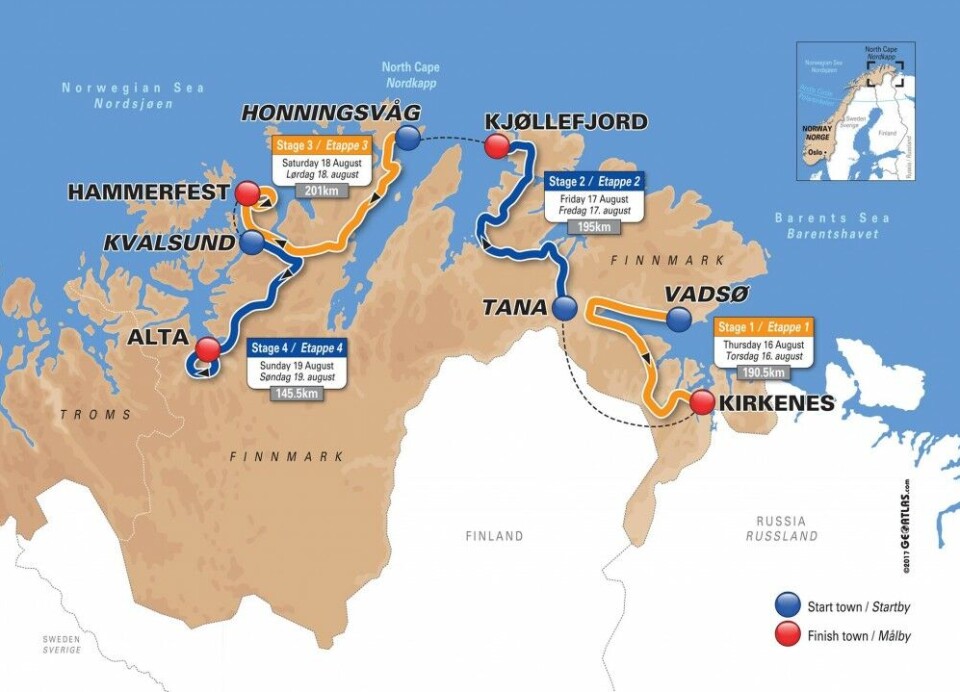 Arctic Race of Norway unveils route across top of mainland Europe