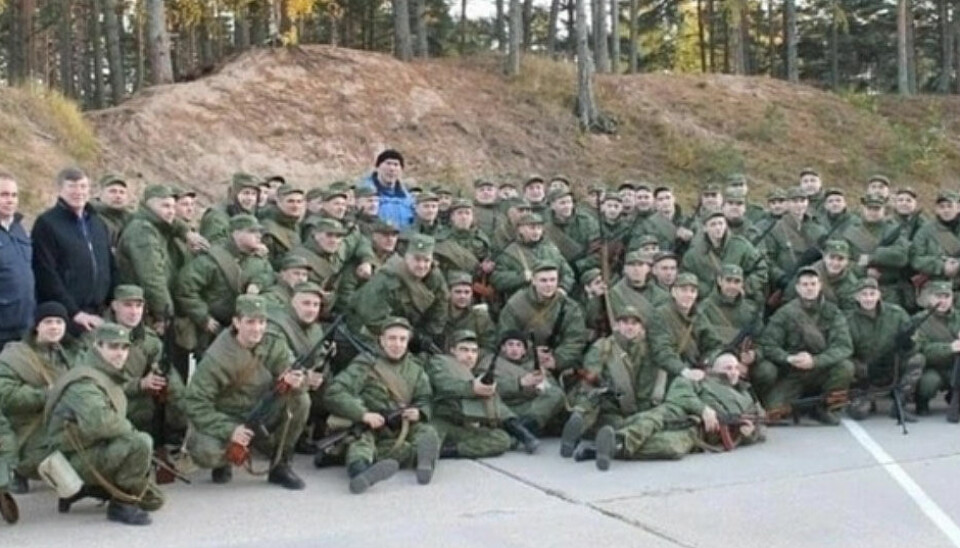 Soldiers from Pechenga ahead of departure to Luhansk. Among them is Nikolai Valuev, the Russian politician and former professional boxer who volunteered for fighting in Ukraine. Screenshot from Zapolyarnaya Vertikal