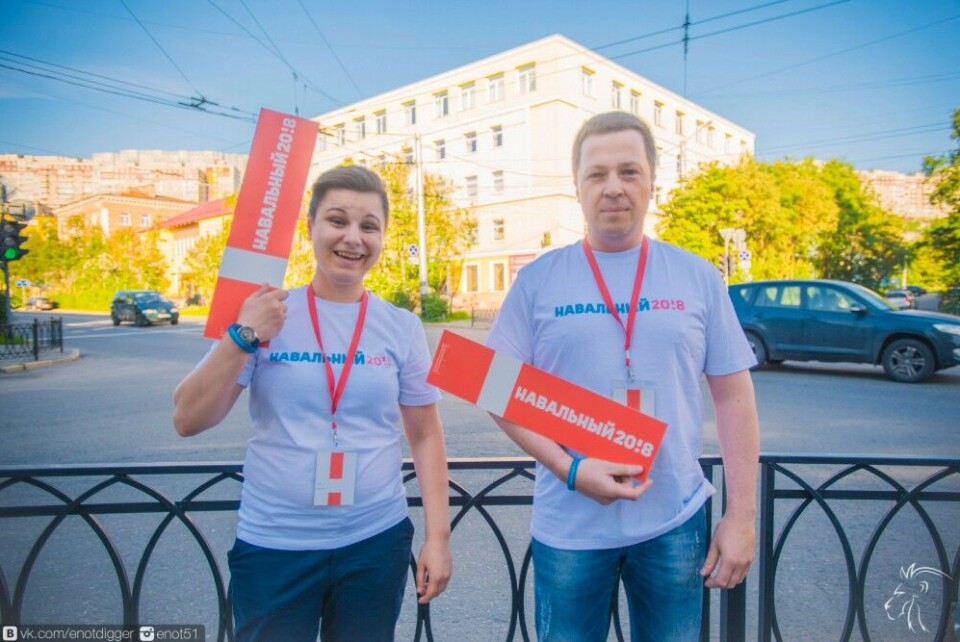 Regional campaign leader Violetta Grudina. Photo: vk.com/teamnavalny_mur