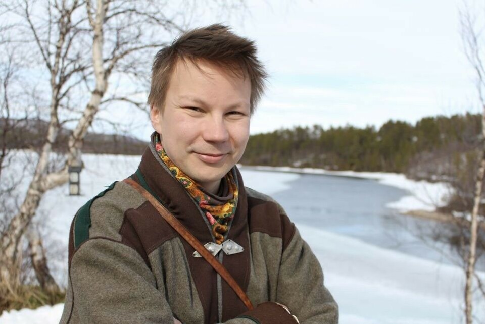 Niillas Holmberg is a Sámi poet, musician, actor and activist. Photo: Linnea Rasmus / Yle