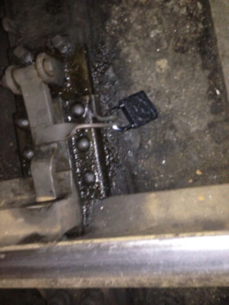 The padlock at the port rail switching system. Photo: Bloger51