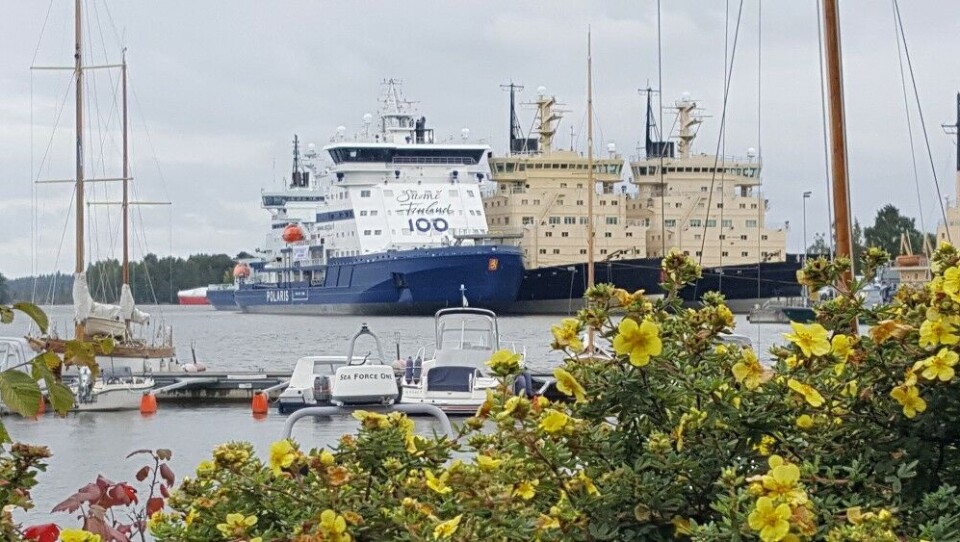 Finnish icebreakers in the port of Helsinki. Photo: Thomas Nilsen