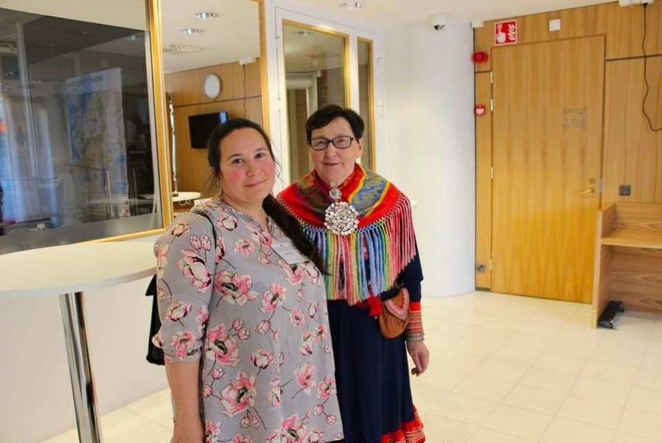 Henna Huttu and Ristenrauna Magga work with Sámi and Roma rights. Photo: Helga West, Yle