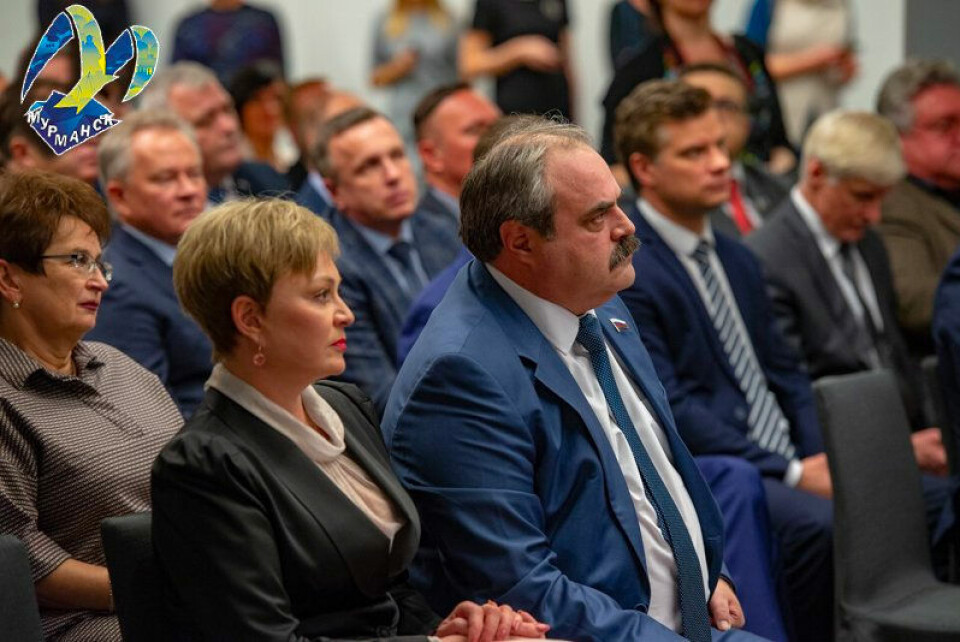 Murmansk Governor Marina Kovtun and former city mayor, now State Duma representative, Aleksey Veller. Photo: murmansovet.ru