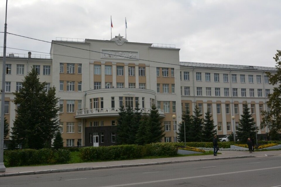 Arkhangelsk Oblast regional government-building is the venue for the Barents Council Session. Photo: Thomas Nilsen