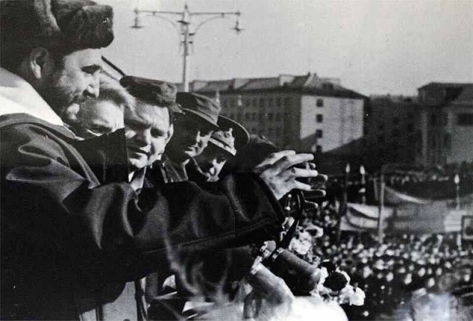 Fidel Castro in Murmansk, April 1963.