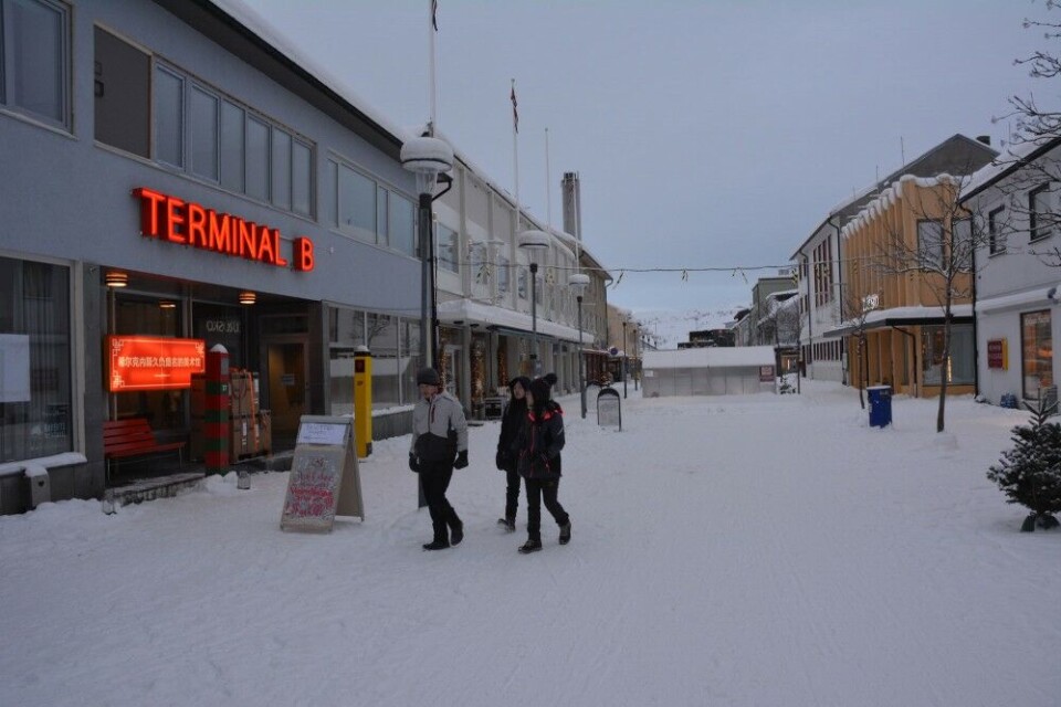 The local pedestrian zone is ready to welcome the Chinese. Photo: Atle Staalesen