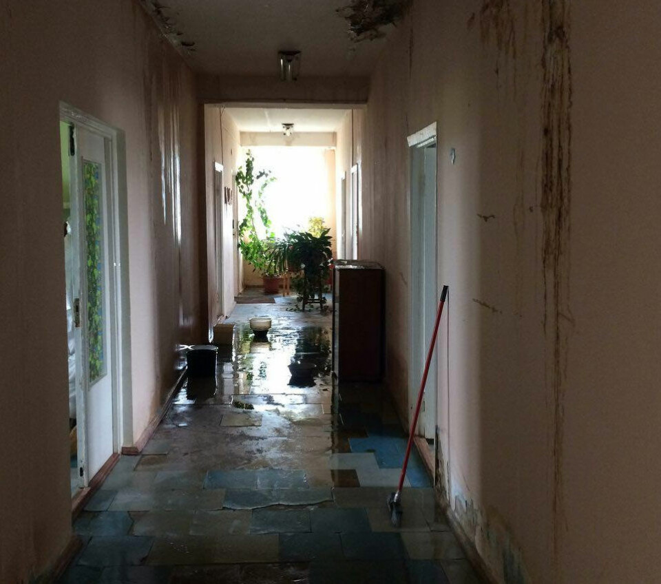 The Institute floors after rainfalls. Photo: bloger51
