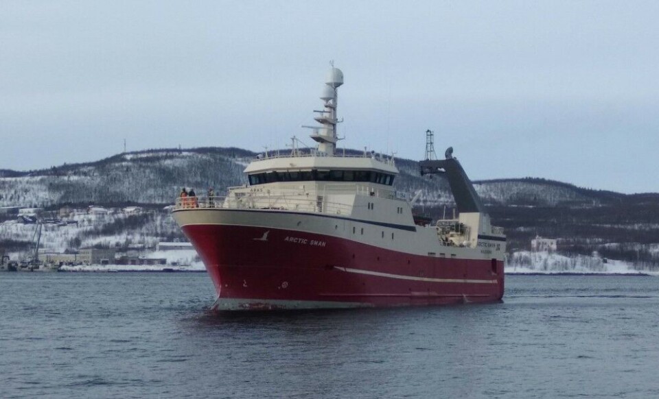 The 'Arctic Swan' on its way to Murmansk. Photo: Murmansk Fishery Port