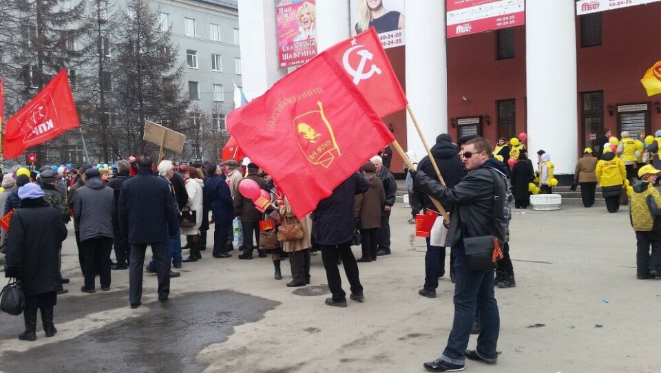 1st of May rally in Murmansk. Photo: Thomas Nilsen