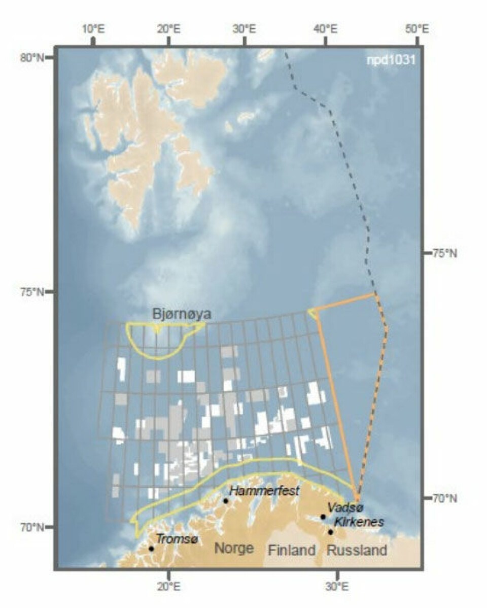 The newly delimited waters along the maritime border to Russia were believed to hold major resources of hydrocarbons.