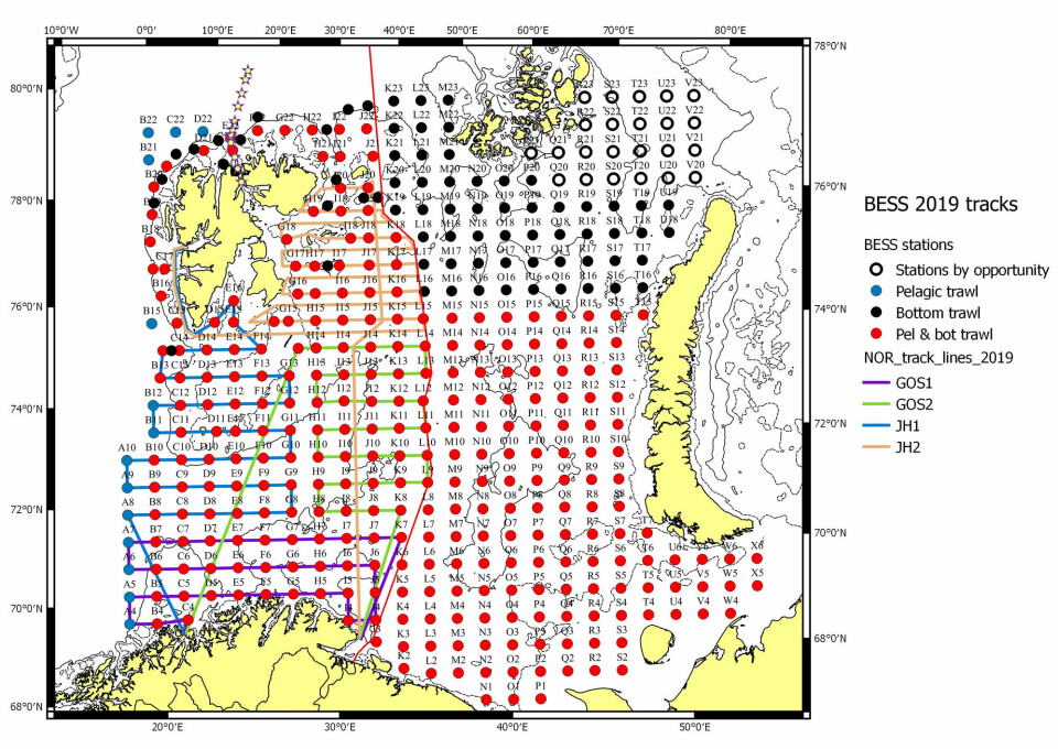 The whole Barents Sea to be mapped by marine researchers. Map by Norwegian Marine Research Institute