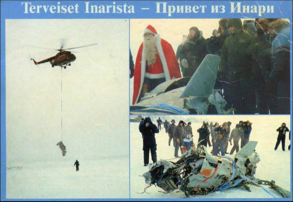 Postcards on the theme of lifting the Soviet guided missile abound. Photo: Yle